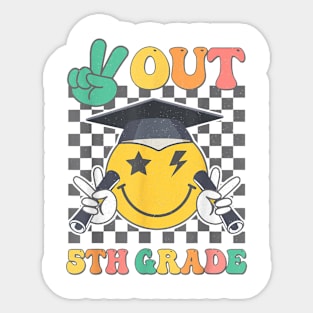 Peace Out 5Th Grade Graduation Last Day School Fifth Grade T-Shirt Sticker